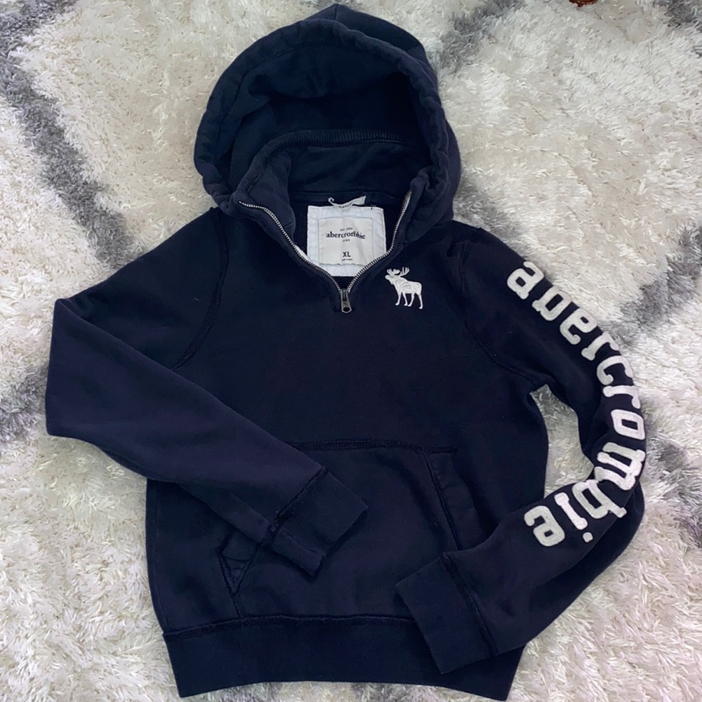 Abercrombie 1/4 zip front pocket hoodie